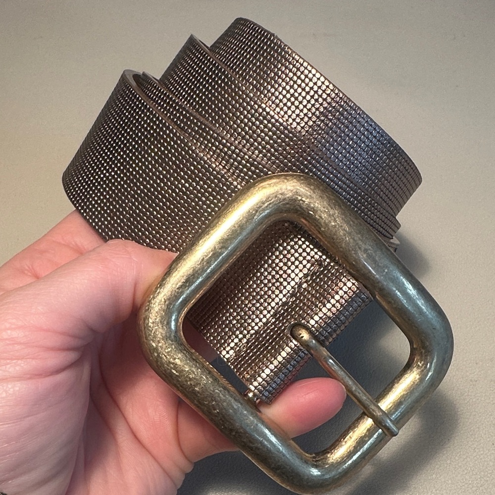 Stylish Brown Belt with Gold Buckle